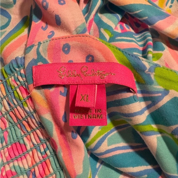 NWOT Lilly Pulitzer XL Maleka maxi dress Multi Tropical Punch print. - Picture 5 of 6